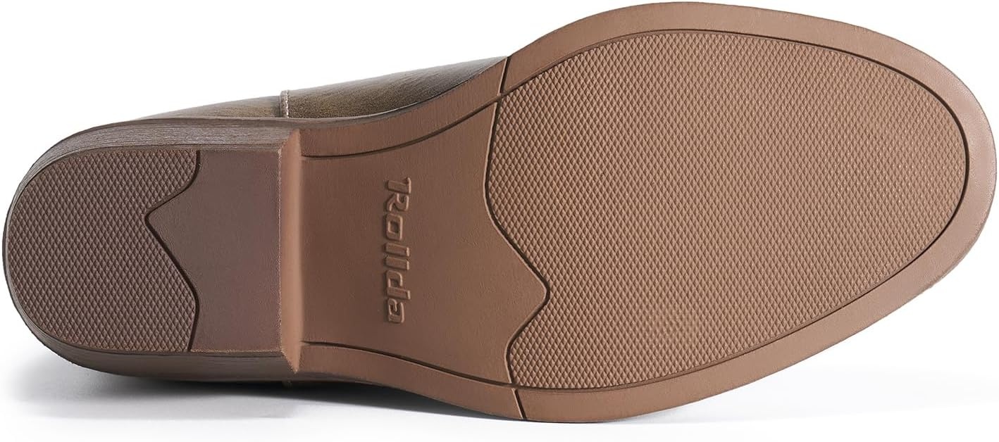 image:imageRollda Kids Cowboy Boots Western Round Toe Cowgirl Boots for Boys Girls ToddlerLittle KidBig KidBlackTan