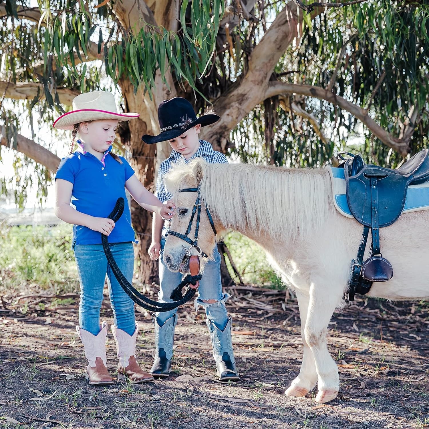 image:imageRollda Kids Cowboy Boots for Boys Girls Western Square Toe Cowgirl Boots with Walking Heel ToddlerLittle KidBig KidPink
