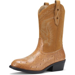 image:imageRollda Kids Cowboy Boots Western Round Toe Cowgirl Boots for Boys Girls ToddlerLittle KidBig KidBrown