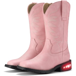 image:imageRollda Toddler Cowboy Boots for Boys Girls Cowgirl Boots Light Up Kids Western Boots for ToddlerLittle KidPink