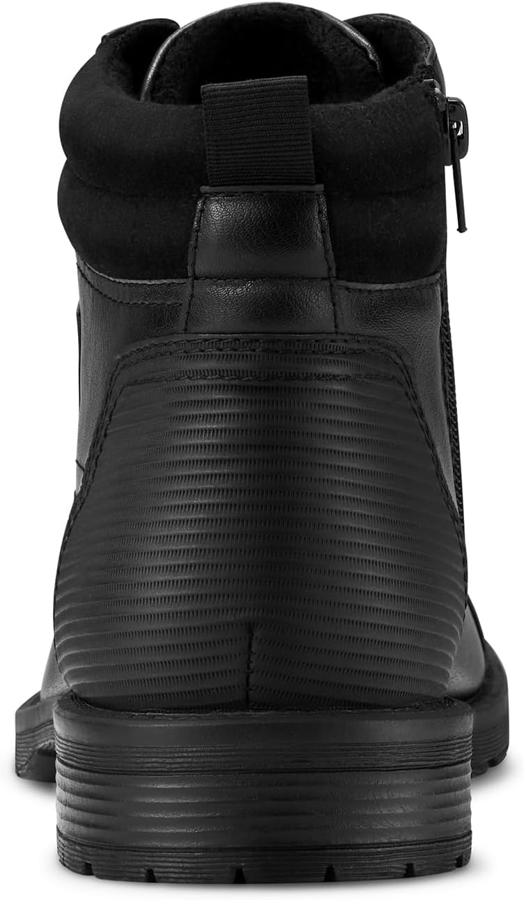 image:imageRollda Mens Motorcycle Boots Combat Boots Casual Dress Boots for Men Lace Up Cap Toe Ankle BootsBlack