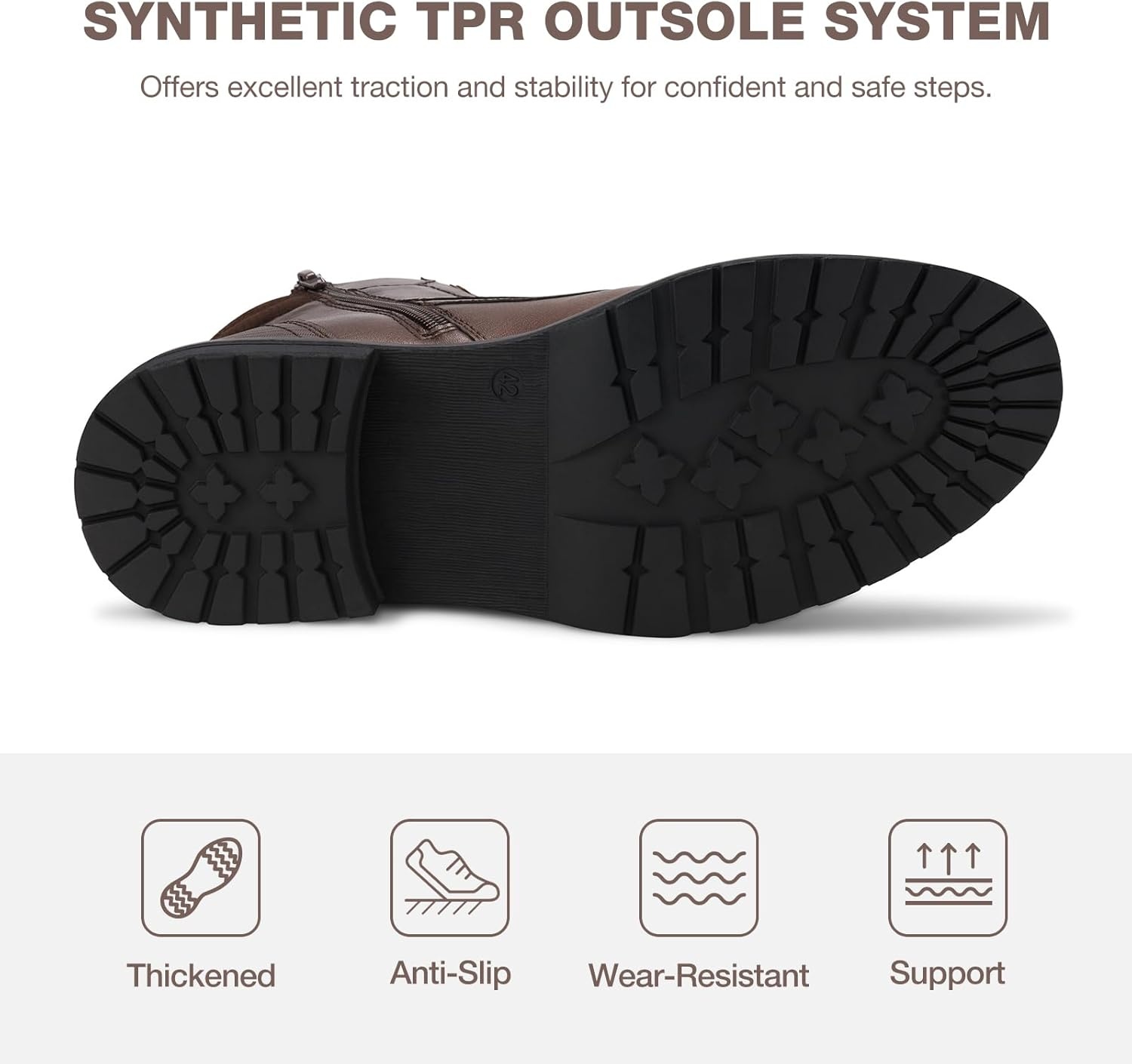 image:imageRollda Mens Motorcycle Boots Combat Boots Casual Dress Boots for Men Lace Up Cap Toe Ankle BootsBrown