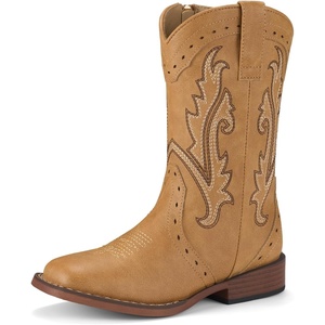 image:imageRollda Girls Cowgirl Boots Kids Cowboy Boots Square Toe Girls Western Boots for ToddlerLittle KidBig Kid