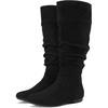 Black Suede Slouch